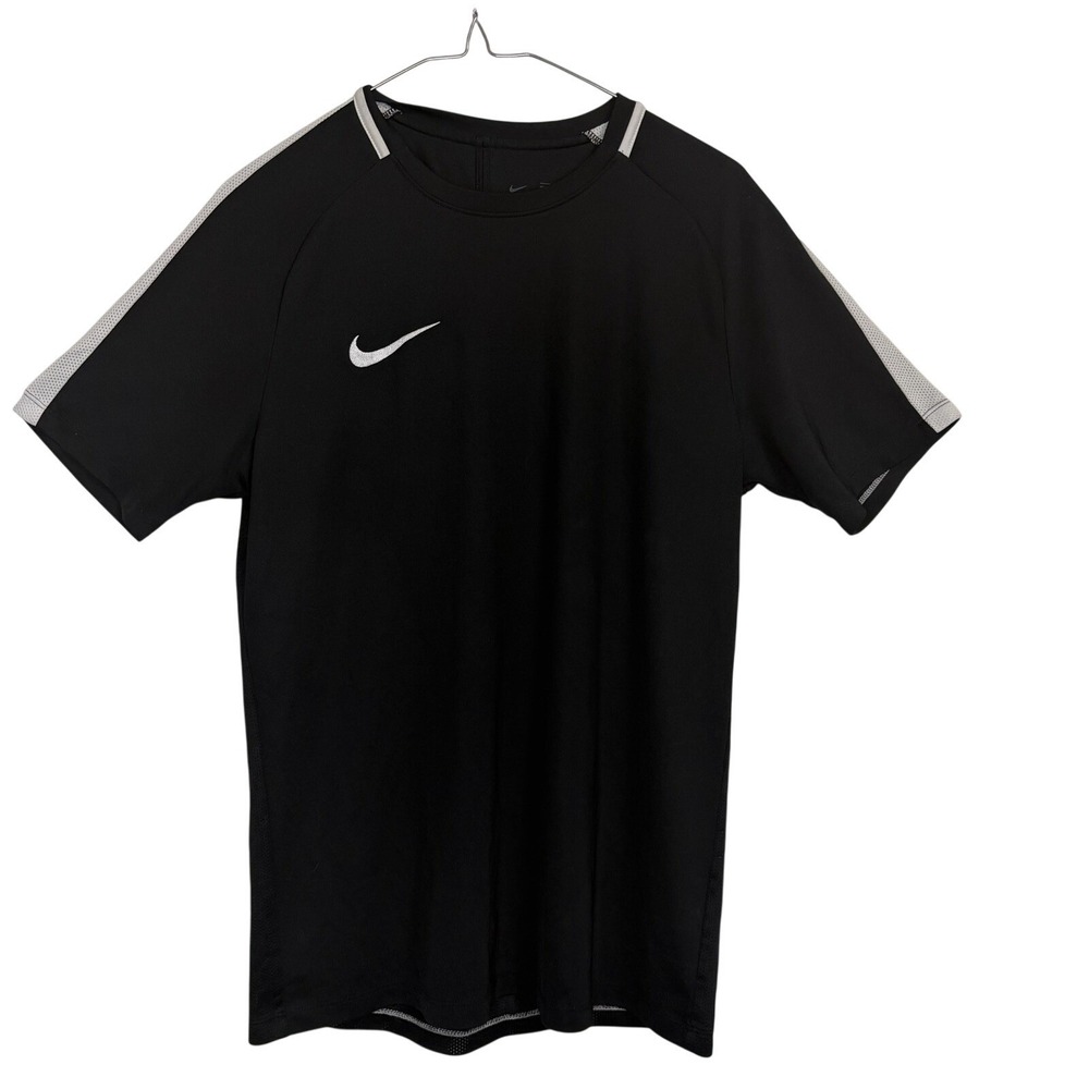 Nike‎ Dri-Fit Women's Medium Black Short Sleeve Athletic T-Shirt Crew Neck Logo